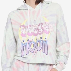 Sailor moon, tie-dye, cropped girls hoodie, new, S/M